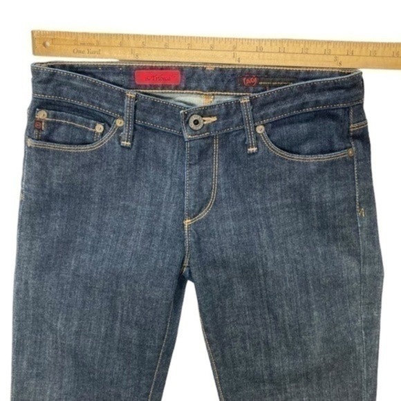 AG Adriano Goldschmied Jeans Womens 27 Blue Tribeca Dark Wash Straight Leg Denim - Picture 9 of 14
